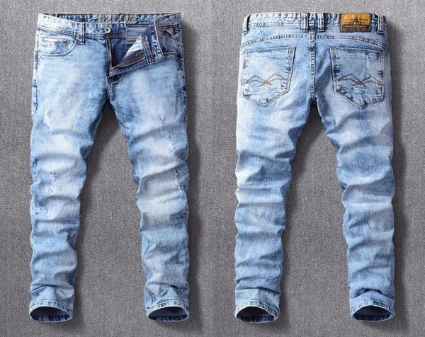 men039s jeans ly designer fashion men retro light blue elastic slim fit ripped vintage casual denim frayed hole plain pants3135684
men039s jeans ly designer fashion men retro light blue elastic slim fit ripped vintage casual denim frayed hole plain pants3135684