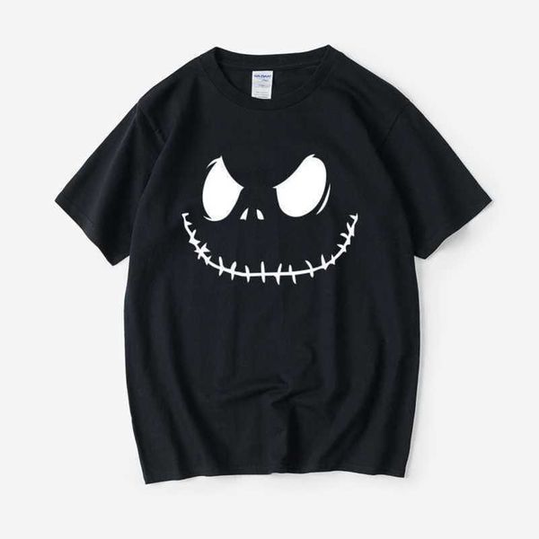 luxury christmas eve horror jack halloween skull t-shirt short sleeve round neck summer couple costume, White;black
luxury christmas eve horror jack halloween skull t-shirt short sleeve round neck summer couple costume, White;black
