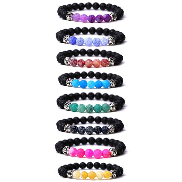 8mm matted black lava colored weathered stone bracelet green purple red blue agate beaded couple bracelet for women men bulk
8mm matted black lava colored weathered stone bracelet green purple red blue agate beaded couple bracelet for women men bulk