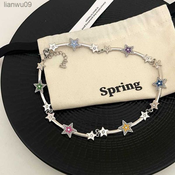 minority design color fivepointed star necklace with simple personality sweet metal feeling and cool spice girl accessories l230704, Silver
minority design color fivepointed star necklace with simple personality sweet metal feeling and cool spice girl accessories l230704, Silver