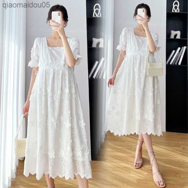 maternity dress summer pregnancy clothes for pregnant women fashion short sleeve square collar embroidered flowers vestidos l230712, White
maternity dress summer pregnancy clothes for pregnant women fashion short sleeve square collar embroidered flowers vestidos l230712, White