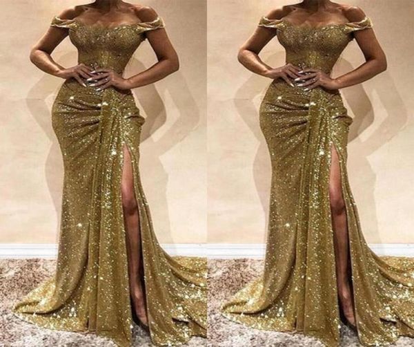 bling bling sequin split prom dresses mermaid off the shoulder evening gowns ruffled skirt high slit zipper up back formal party9348875, Black
bling bling sequin split prom dresses mermaid off the shoulder evening gowns ruffled skirt high slit zipper up back formal party9348875, Black