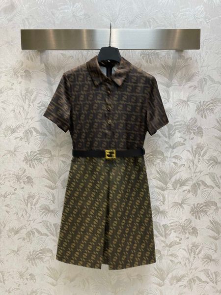 luxury dress women fashion skirts double f patchwork old flower classic letter print lapel jacquard fabrics dresses matching belt split wome, Black;gray
luxury dress women fashion skirts double f patchwork old flower classic letter print lapel jacquard fabrics dresses matching belt split wome, Black;gray