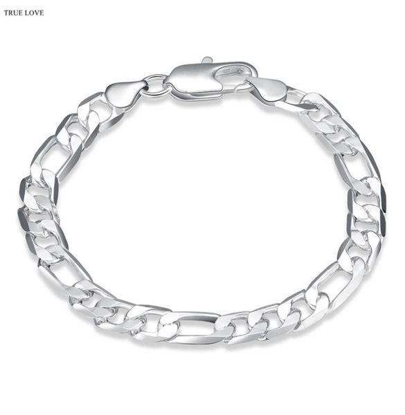 highquality 925 sterling silver plated figaro chain bracelet 8mmx20cm fashion man jewelry low whole 7091326, Black
highquality 925 sterling silver plated figaro chain bracelet 8mmx20cm fashion man jewelry low whole 7091326, Black