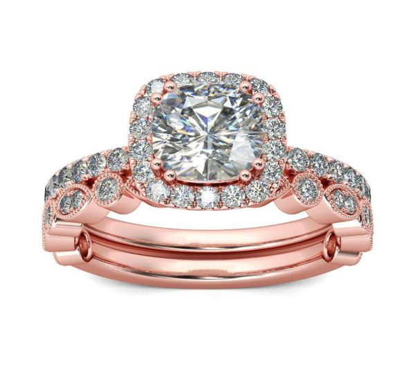 rose gold rings for women 2pcs sparkling rhinestone rings set bridal engagement wedding band jewelry7423429, Silver
rose gold rings for women 2pcs sparkling rhinestone rings set bridal engagement wedding band jewelry7423429, Silver