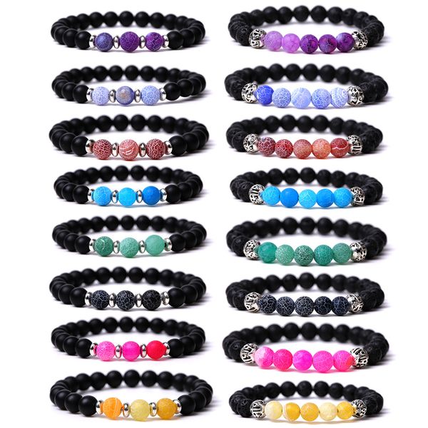 8mm matted black colored weathered stone bracelet green purple red blue agate beaded couple bracelet for women men mix
8mm matted black colored weathered stone bracelet green purple red blue agate beaded couple bracelet for women men mix