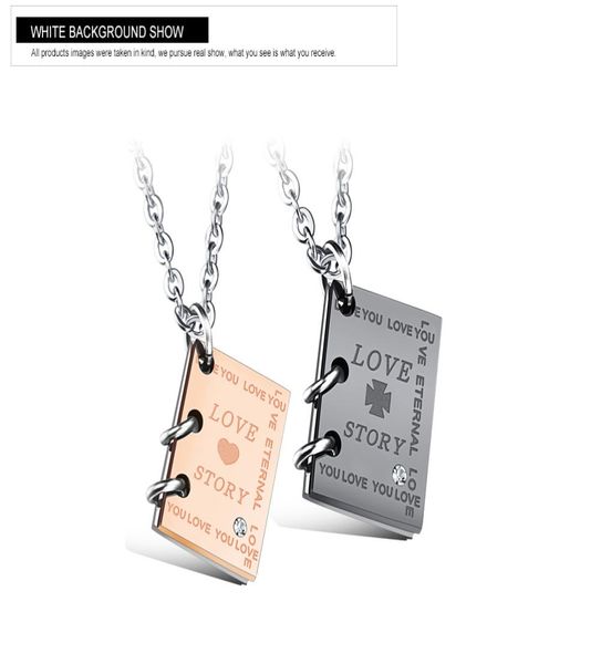 brand new the book design love story 316l stainless steel pendant couple fashion necklace black with rose gold3744265, Silver
brand new the book design love story 316l stainless steel pendant couple fashion necklace black with rose gold3744265, Silver