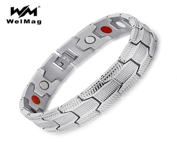 welmag fashion bracelet men magnetic bio energy stainless steel wide silver cuff bracelets homme healing jewelry christmas gifts3596460, Golden;silver
welmag fashion bracelet men magnetic bio energy stainless steel wide silver cuff bracelets homme healing jewelry christmas gifts3596460, Golden;silver