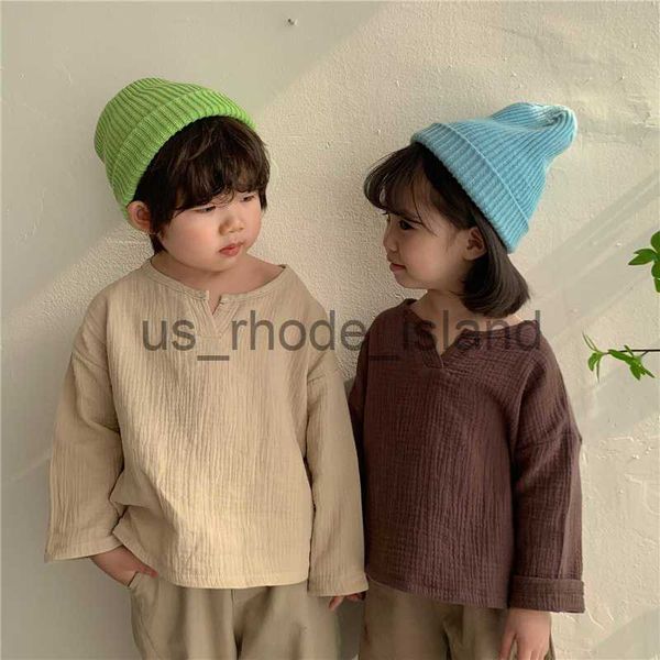 t-shirts spring summer children solid color cotton linen t shirts boys and girls loose long sleeve for kids clothes 210615 x0714, Blue
t-shirts spring summer children solid color cotton linen t shirts boys and girls loose long sleeve for kids clothes 210615 x0714, Blue