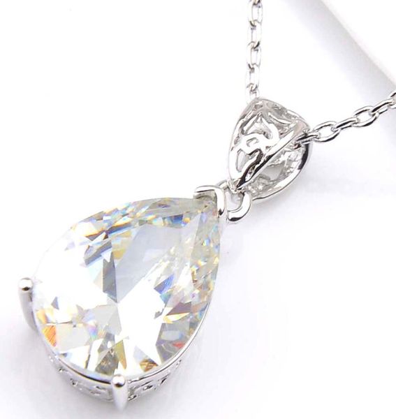 10pcs luckyshine excellent shine water drop white z gemstone silver plated pendants necklaces for holiday wedding party7033854
10pcs luckyshine excellent shine water drop white z gemstone silver plated pendants necklaces for holiday wedding party7033854