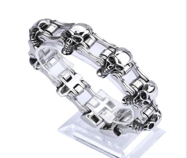22cm 23mm width skull bracelet 316l stainless steel big heavy men039s biker bicycle motorcycle hand chain brace2313140, Golden;silver
22cm 23mm width skull bracelet 316l stainless steel big heavy men039s biker bicycle motorcycle hand chain brace2313140, Golden;silver