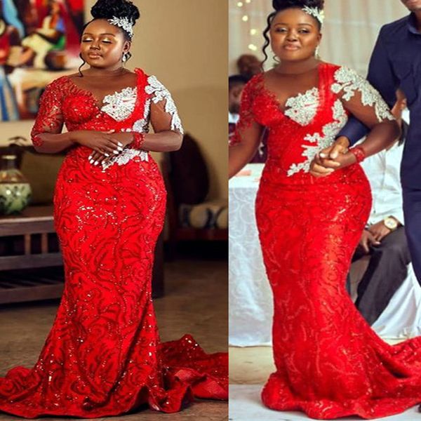 2023 aso ebi red mermaid prom dress lace beaded crystals evening formal party second reception birthday engagement gowns dresses robe de soi, Black
2023 aso ebi red mermaid prom dress lace beaded crystals evening formal party second reception birthday engagement gowns dresses robe de soi, Black