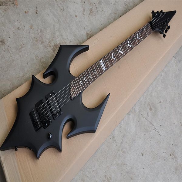factory custom unusual shape matte black electric guitar with double rock bridge black hardware h pickup rosewood fretboard offer 251s
factory custom unusual shape matte black electric guitar with double rock bridge black hardware h pickup rosewood fretboard offer 251s