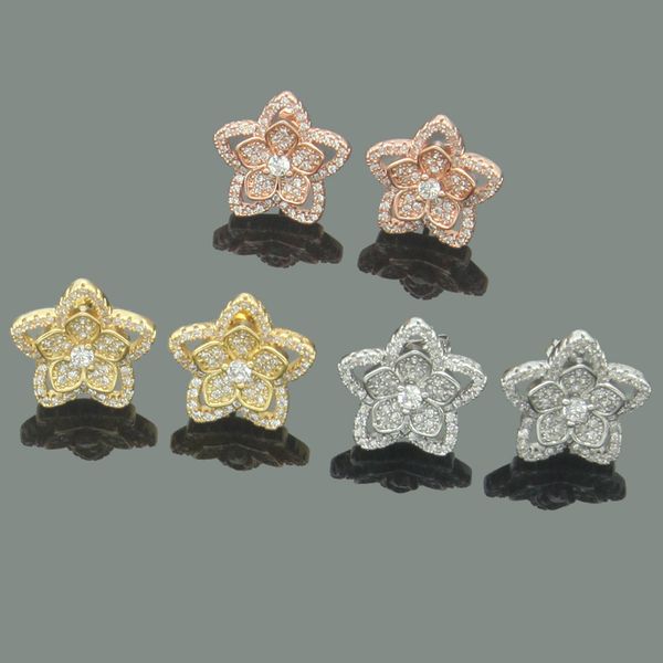 titanium steel jewelry double layer five leaf flower full diamond earrings, Golden;silver
titanium steel jewelry double layer five leaf flower full diamond earrings, Golden;silver