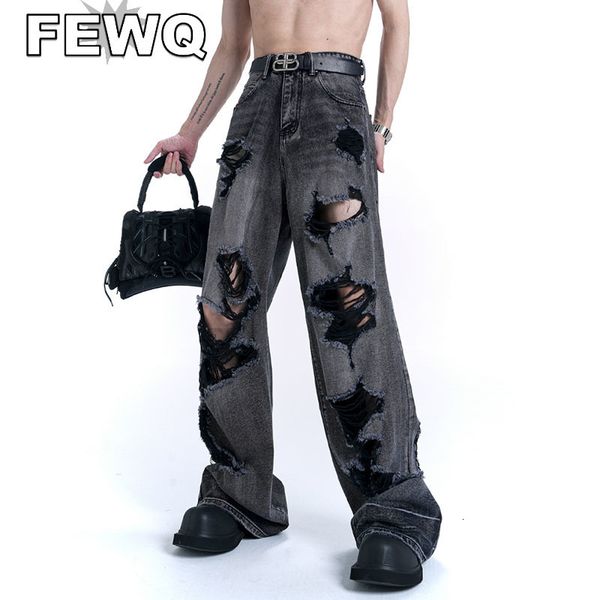 men's jeans fewq distressed high street vintage male ripped denim trousers wide leg niche design y2k pants 2023 stylish 24b2886 230712, Blue
men's jeans fewq distressed high street vintage male ripped denim trousers wide leg niche design y2k pants 2023 stylish 24b2886 230712, Blue