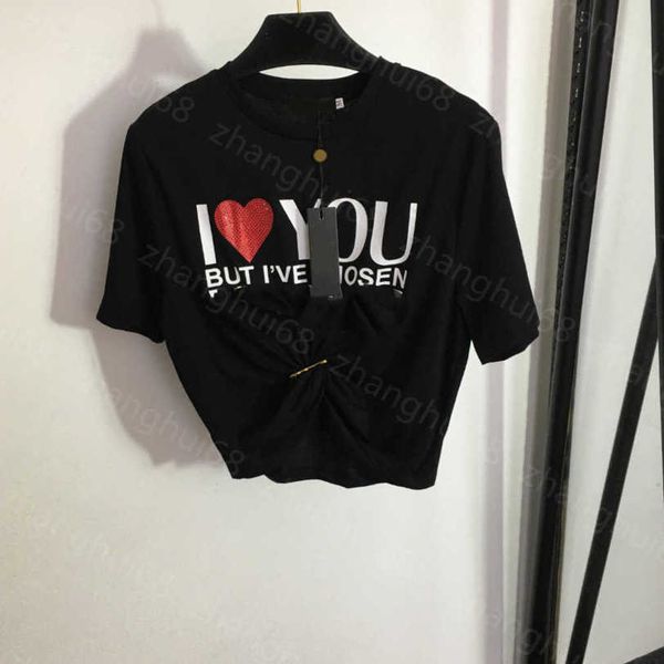 23ss womens designer clothing tee womens t-shirt round neck pure cotton drill heart letter print pin pull-in waist short short sleeve t-shir, White
23ss womens designer clothing tee womens t-shirt round neck pure cotton drill heart letter print pin pull-in waist short short sleeve t-shir, White