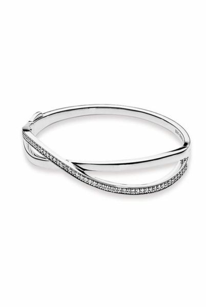 authentic 925 sterling silver entwined bangle bracelet cz diamond womens wedding gift designer jewelry with original box for p bracelets6660, Black
authentic 925 sterling silver entwined bangle bracelet cz diamond womens wedding gift designer jewelry with original box for p bracelets6660, Black