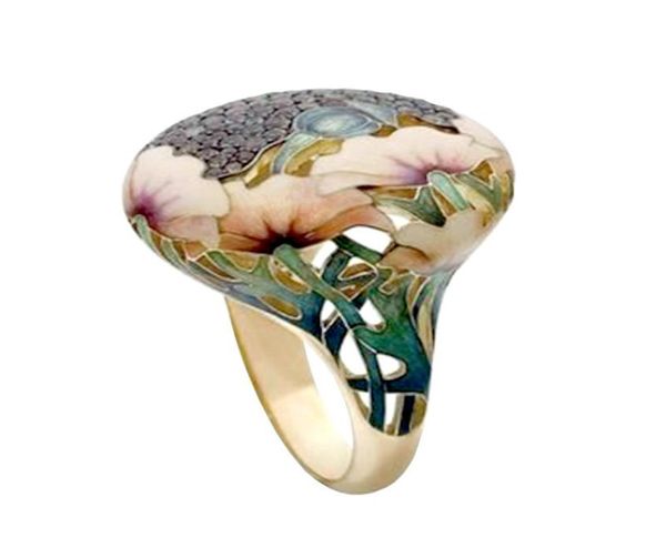 18k gold retro handpainted floral finger ring for women colorful opal crystal enamel female band rings wedding bands jewelry birt3494795, Slivery;golden
18k gold retro handpainted floral finger ring for women colorful opal crystal enamel female band rings wedding bands jewelry birt3494795, Slivery;golden