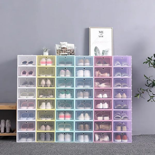 clear plastic shoe box dustproof sneaker storage organizer flip transparent high heels boxes candy color stackable shoes containers case
clear plastic shoe box dustproof sneaker storage organizer flip transparent high heels boxes candy color stackable shoes containers case