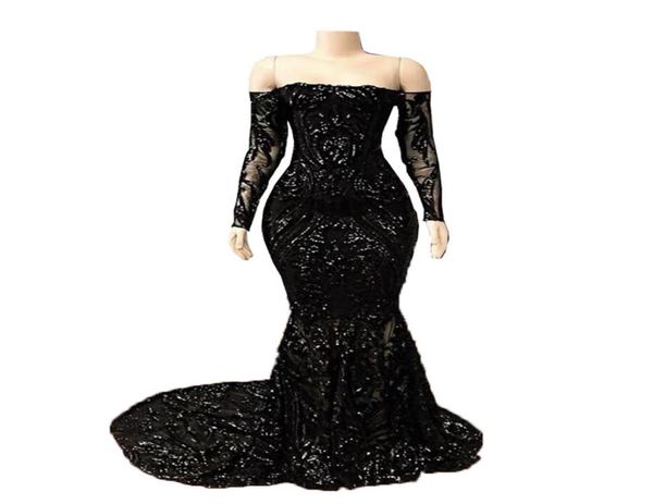 sparkly sequined black mermaid prom dresses 2020 off the shoulder long sleeves evening party gowns sweep train african arabic form3131335, Black;red
sparkly sequined black mermaid prom dresses 2020 off the shoulder long sleeves evening party gowns sweep train african arabic form3131335, Black;red