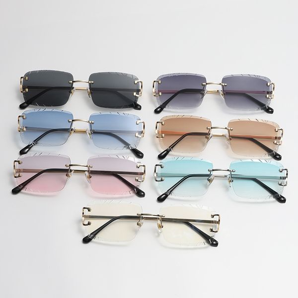sunglasses frame diamond cut luxury desinger carter sunglasses vintage frameless wire c for men and women, White;black
sunglasses frame diamond cut luxury desinger carter sunglasses vintage frameless wire c for men and women, White;black