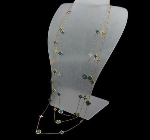 europe america style lady women titanium steel initials long necklace sweater chain with 11 motifs mother of pearl malachite flowe1783230, Silver
europe america style lady women titanium steel initials long necklace sweater chain with 11 motifs mother of pearl malachite flowe1783230, Silver