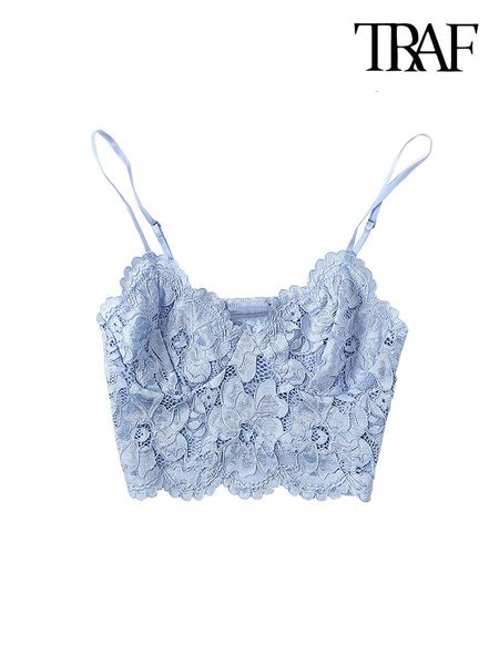 women's tanks camis traf women fashion lace bralette cropped tank vintage backless adjustable thin strap female camis chic 230713, White
women's tanks camis traf women fashion lace bralette cropped tank vintage backless adjustable thin strap female camis chic 230713, White