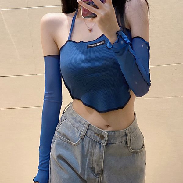 women's tanks camis women ribbed crop sleeveless neck hanger camisole off shoulder half sleeve women clothing 230713, White
women's tanks camis women ribbed crop sleeveless neck hanger camisole off shoulder half sleeve women clothing 230713, White