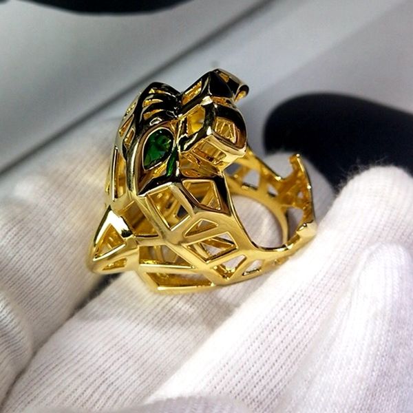 wedding rings luxury 925 sterling silver leopard head rings emerald green eyes animal panther ring for men or women 18k gold plated jewelry, Slivery;golden
wedding rings luxury 925 sterling silver leopard head rings emerald green eyes animal panther ring for men or women 18k gold plated jewelry, Slivery;golden