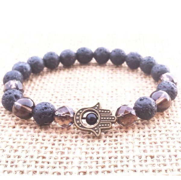 mg0759 hamsa lava stone smoky quartz bracelet fatima039s hand bracelet spiritual healing root chakra wrist mala yoga jewelry8313565, Black
mg0759 hamsa lava stone smoky quartz bracelet fatima039s hand bracelet spiritual healing root chakra wrist mala yoga jewelry8313565, Black