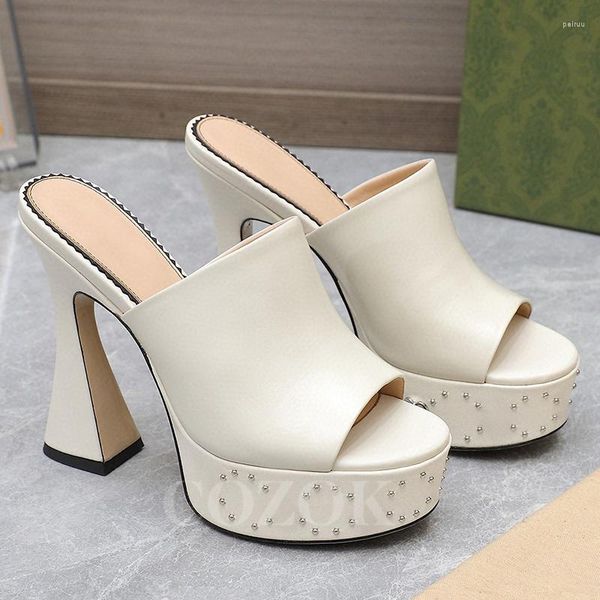 slippers 2023 female summer metal decoration open toe walk show super high heel shoes fashion platform women's sandals, Black
slippers 2023 female summer metal decoration open toe walk show super high heel shoes fashion platform women's sandals, Black