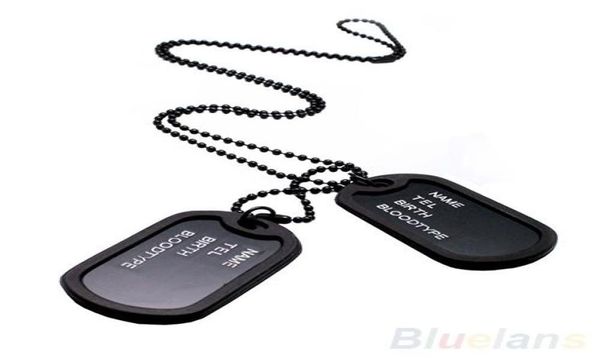 military army style black 2 dog tags chain mens pendant necklace jewelry items 08iu5873642, Silver
military army style black 2 dog tags chain mens pendant necklace jewelry items 08iu5873642, Silver