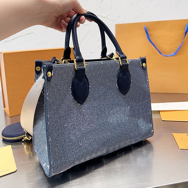 rainbow dazzling denim handbag with wallet designer tote bag women shoulder bags classic letter print canvas purse leather handheld pouch
rainbow dazzling denim handbag with wallet designer tote bag women shoulder bags classic letter print canvas purse leather handheld pouch