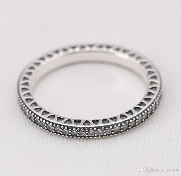 new 925 sterling silver full cz diamond ring logo original box for p wedding ring engagement jewelry rings for women girls4539979, Slivery;golden