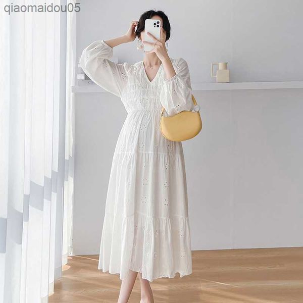 plus size dress chic solid color beautiful maternity clothes 2023 new dress for women versatile casual versatile pregnancy dress l230712, White
plus size dress chic solid color beautiful maternity clothes 2023 new dress for women versatile casual versatile pregnancy dress l230712, White
