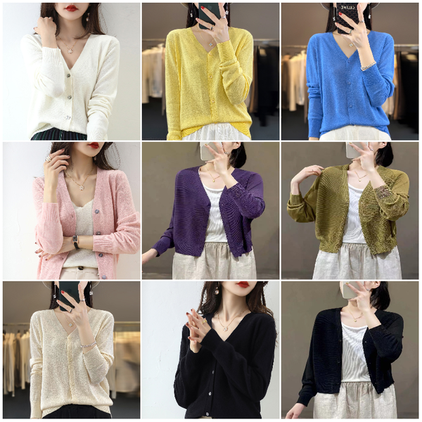 tencel linen gold sand cardigan women's summer thin 2023 new outerwear knitwear sunscreen jacket v-neck top, White;black
tencel linen gold sand cardigan women's summer thin 2023 new outerwear knitwear sunscreen jacket v-neck top, White;black