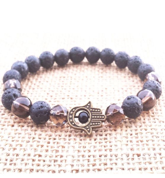 mg0759 hamsa lava stone smoky quartz bracelet fatima039s hand bracelet spiritual healing root chakra wrist mala yoga jewelry5557838, Black
mg0759 hamsa lava stone smoky quartz bracelet fatima039s hand bracelet spiritual healing root chakra wrist mala yoga jewelry5557838, Black