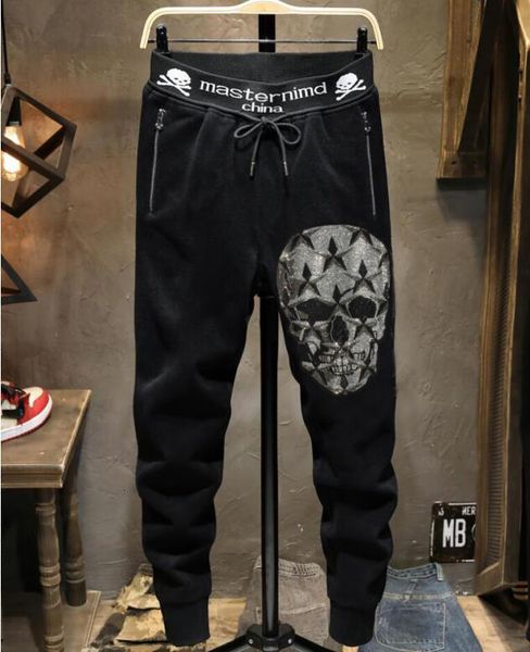 men's pants summer design fashion brand men's casual drilling pants slim leggings men's scalded skull elastic pants 230712, Black
men's pants summer design fashion brand men's casual drilling pants slim leggings men's scalded skull elastic pants 230712, Black