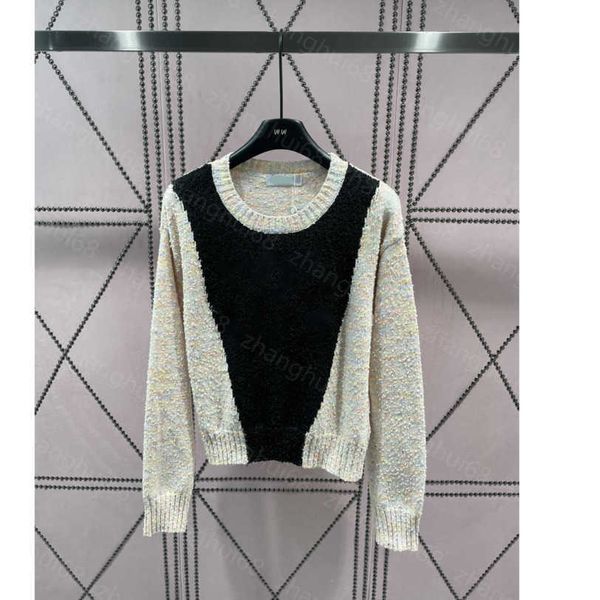 23ss womens designer clothing women sweater pearl nail diamond gradient color granular sweater with color contrast long-sleeved pullover wom, White;black
23ss womens designer clothing women sweater pearl nail diamond gradient color granular sweater with color contrast long-sleeved pullover wom, White;black