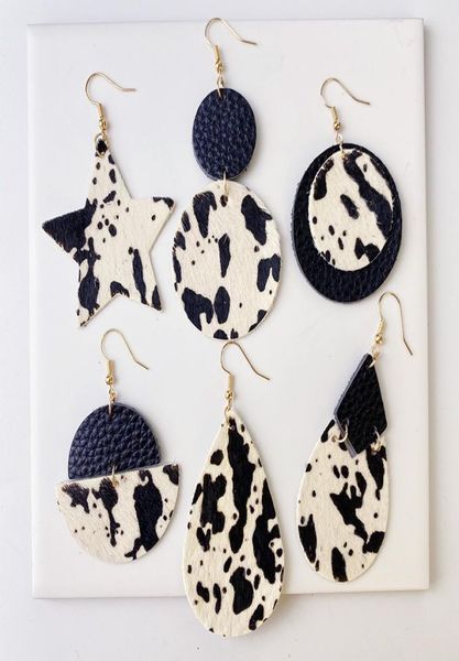 genuine cowhide leather earrings cow grain circle waterdrop vintage earring patchwork star double layer cow print ear pendant2234657, Silver
genuine cowhide leather earrings cow grain circle waterdrop vintage earring patchwork star double layer cow print ear pendant2234657, Silver