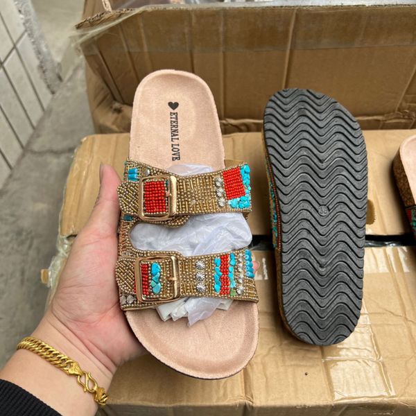 slippers flat bottom women's slide vintage ethnic style gold button dot diamond decoration hollow open toe women's slide zapato sa, Black
slippers flat bottom women's slide vintage ethnic style gold button dot diamond decoration hollow open toe women's slide zapato sa, Black