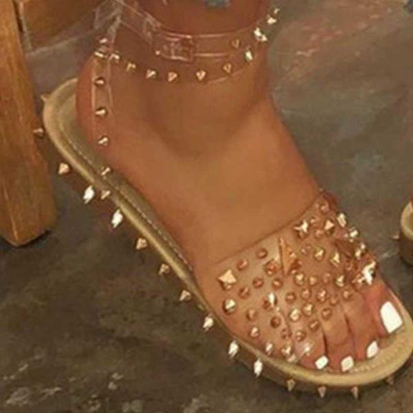 sandals summer woman buckle strap transparent pvc rivet female shoes womens sandalias plus fashion mujer 230417, Black
sandals summer woman buckle strap transparent pvc rivet female shoes womens sandalias plus fashion mujer 230417, Black
