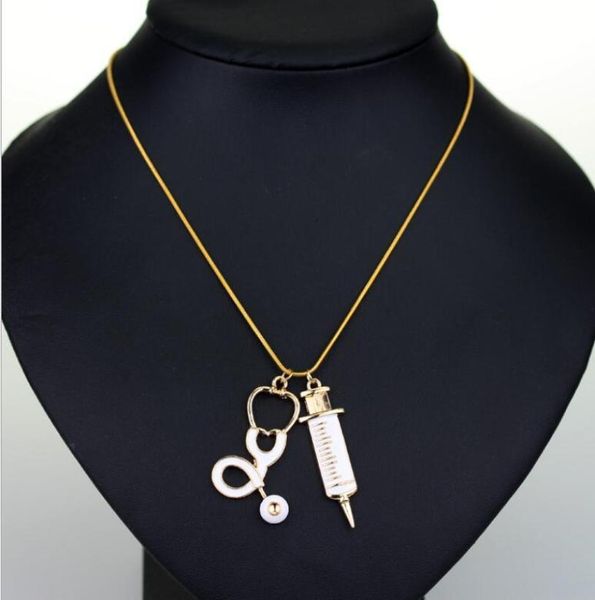 new stethoscope syringe necklaces nurse doctor pysicial medical heart choker jewelry women student graduation gift6817056, Silver
new stethoscope syringe necklaces nurse doctor pysicial medical heart choker jewelry women student graduation gift6817056, Silver