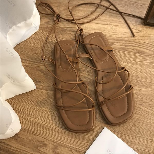 sandals women's summer new 2023 beach fashion flat shoes casual cross lace-up open-toed roman sandals, Black
sandals women's summer new 2023 beach fashion flat shoes casual cross lace-up open-toed roman sandals, Black