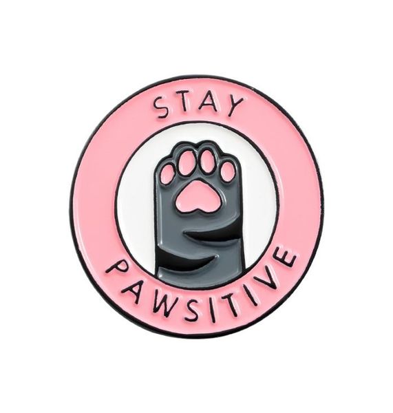 stay pawsitive enamel lapel pink dog paw pin badge jewelry cartoon student cowboy decoration button broach9231543, Gray
stay pawsitive enamel lapel pink dog paw pin badge jewelry cartoon student cowboy decoration button broach9231543, Gray