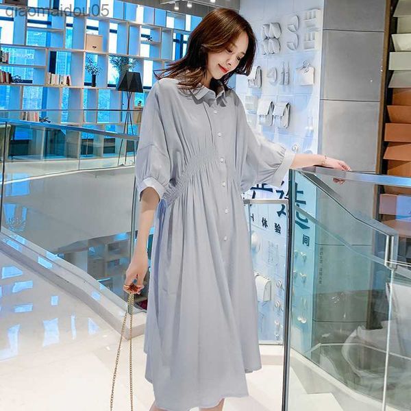 spring summer maternity dress fashion elegant clothes for pregnant women solid turn collar slim knee-length pregnancy vestidos l230712, White
spring summer maternity dress fashion elegant clothes for pregnant women solid turn collar slim knee-length pregnancy vestidos l230712, White