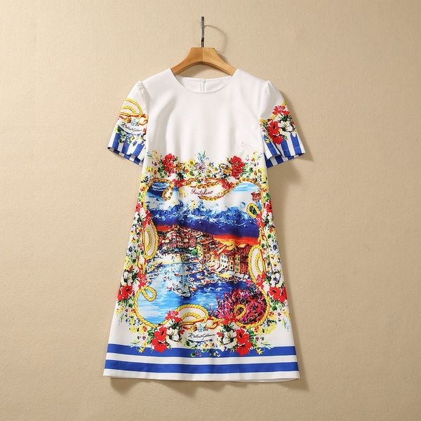 european and american women's dress 2023 summer new style round neck studded with beads short sleeve beach print fashion dress, Black;gray
european and american women's dress 2023 summer new style round neck studded with beads short sleeve beach print fashion dress, Black;gray