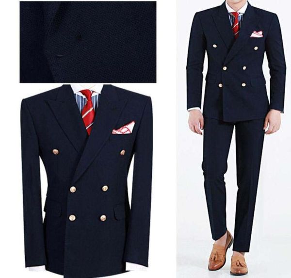 new arrivals double breasted navy blue groom tuxedos peak lapel groomsmen mens wedding party suits jacketpants9712103, Black;gray
new arrivals double breasted navy blue groom tuxedos peak lapel groomsmen mens wedding party suits jacketpants9712103, Black;gray