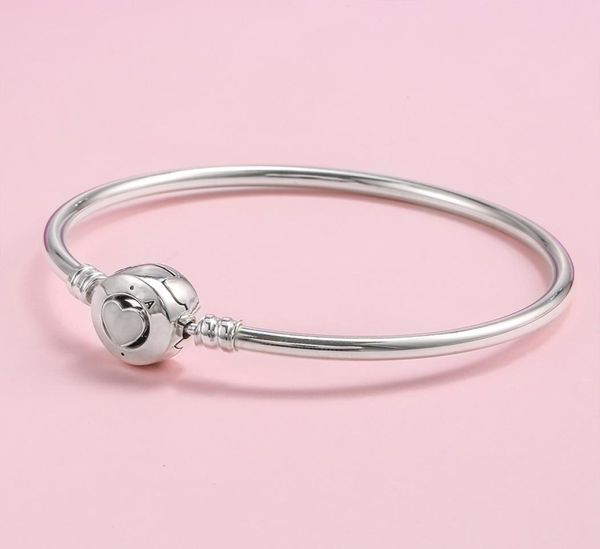 love heart clasp bangle bracelet authentic 925 sterling silver womens engagement jewelry with original gift box for charms bracelet5440744, Black
love heart clasp bangle bracelet authentic 925 sterling silver womens engagement jewelry with original gift box for charms bracelet5440744, Black