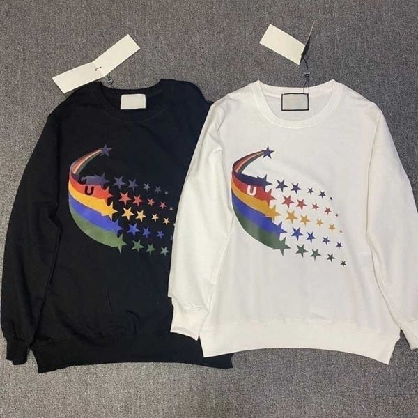 autumn sweatshirt designer sweater rainbow meteor print sweaters men women pure cotton terry long sleeved shirt loose round neck pullover co, Black
autumn sweatshirt designer sweater rainbow meteor print sweaters men women pure cotton terry long sleeved shirt loose round neck pullover co, Black